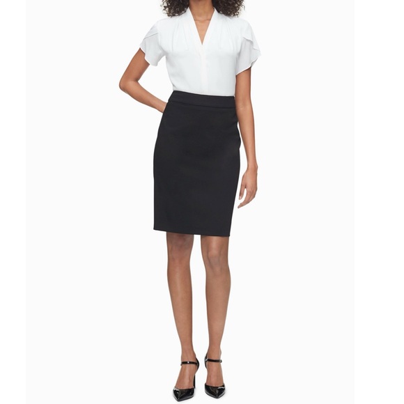 Calvin Klein Dresses & Skirts - Calvin Klein | Black Pencil Suit Skirt